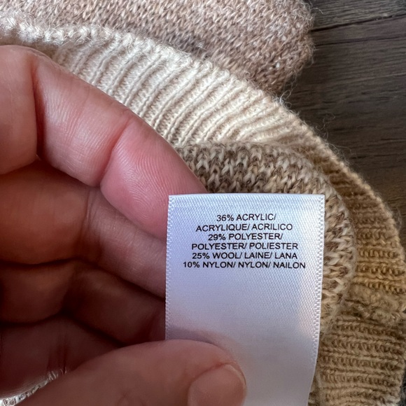 Lucky Brand Tan, Brown & Cream Camo Crewneck Sweater Size Medium NWOT - Picture 8 of 8